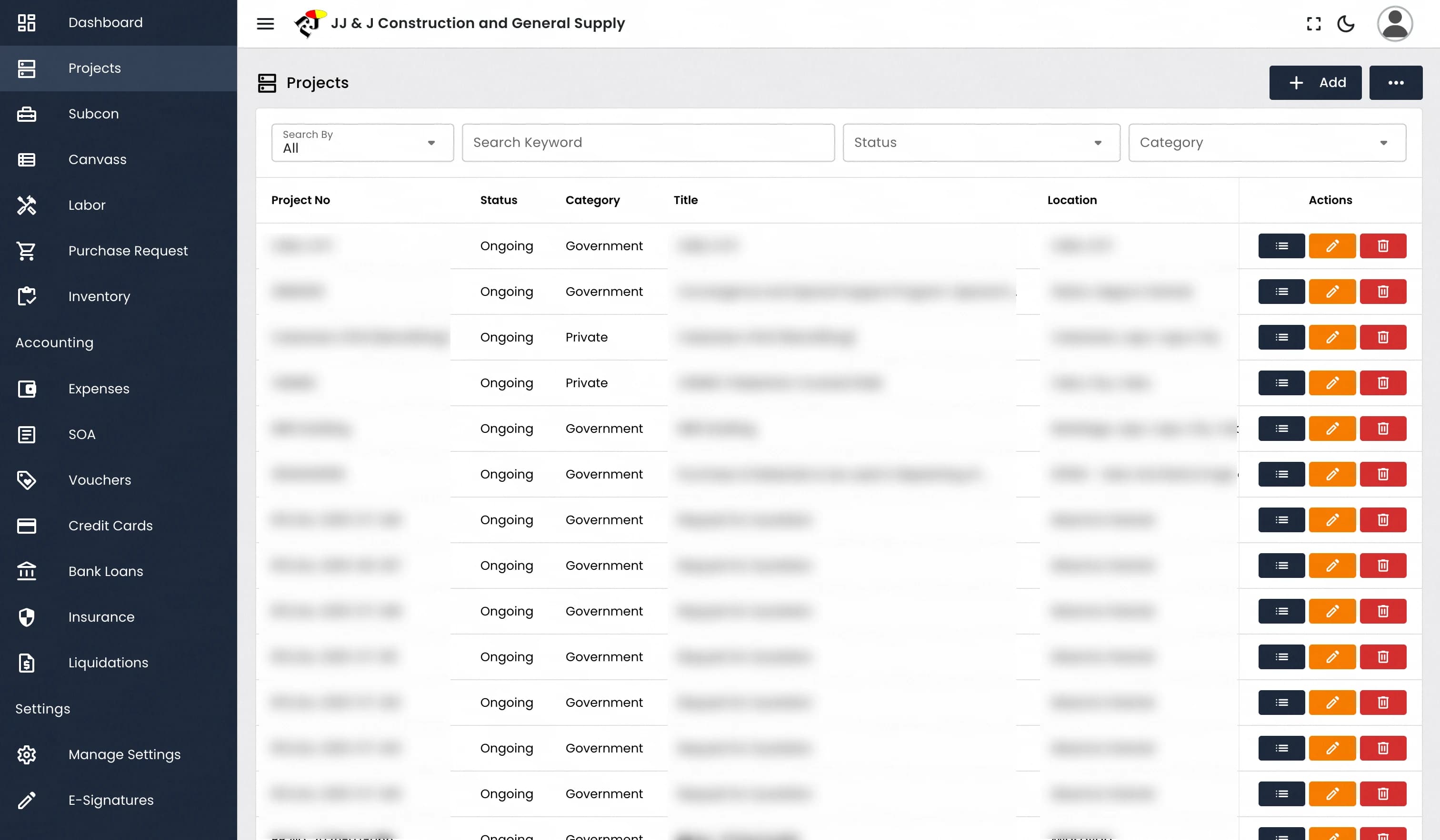 JJ Management System